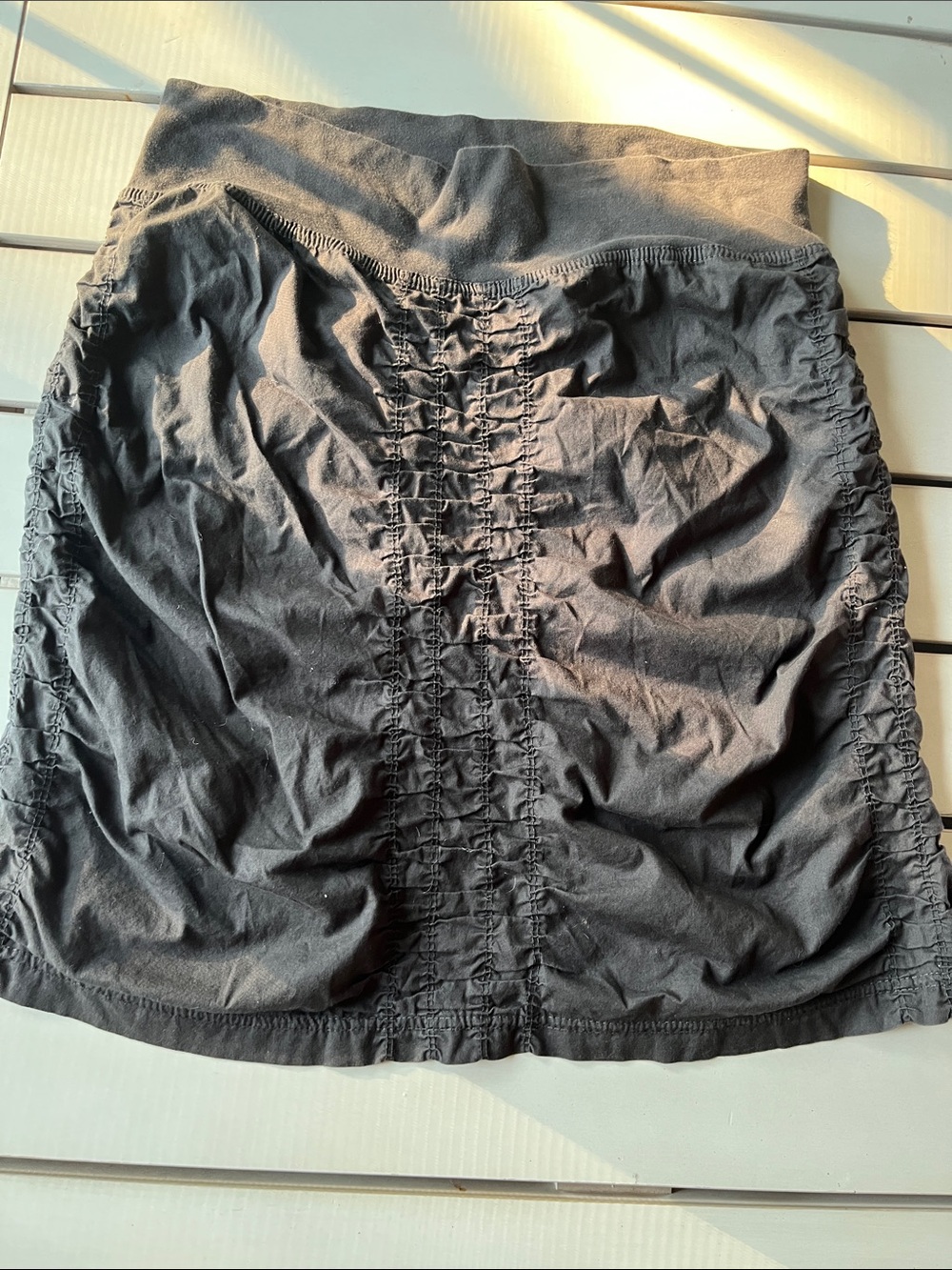 XCVI Ruched Skirt Charcoal Sz Large